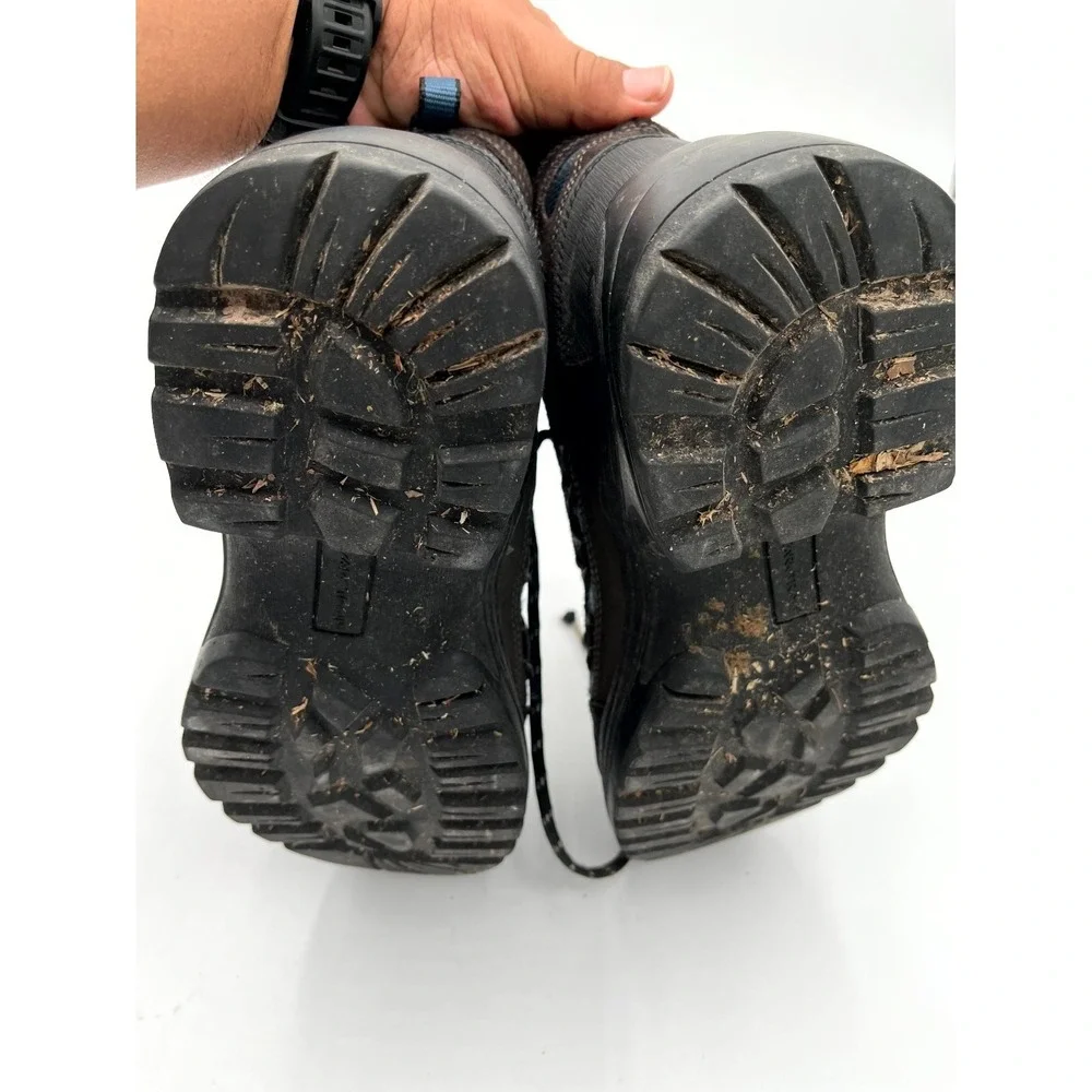Ozark Trail‎ Peyton WW Mens 8.5 Hiking Boots Brown Blue Leather Waterproof Boots